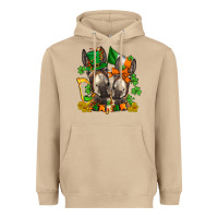 Mushroom st patricks donkeys with  shamrocks Heavyweight Hoodie - AdoDesignShop