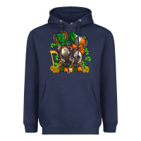 Navy st patricks donkeys with  shamrocks Heavyweight Hoodie - AdoDesignShop