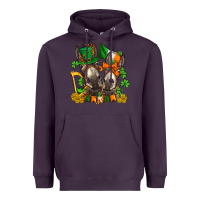Plum st patricks donkeys with  shamrocks Heavyweight Hoodie - AdoDesignShop