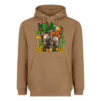 Toasted Coconut st patricks donkeys with  shamrocks Heavyweight Hoodie - AdoDesignShop