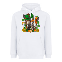 St Patricks Donkeys With  Shamrocks Heavyweight Hoodie | Teevron