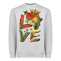 Heather Grey juneteenth love Heavyweight Sweatshirt - BarkalooDesign
