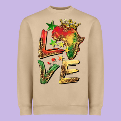 Juneteenth Love Heavyweight Sweatshirt Designed By Barkaloodesign