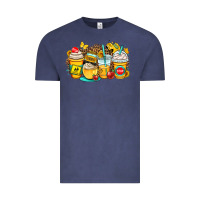Vintage Denim school bus coffee cups Vintage Tee - OliviaCreatesArt