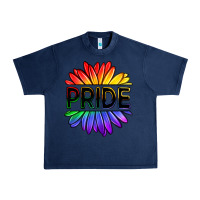 Navy hippie pride sunflowers Urban Heavy Tee - OliviaCreatesArt