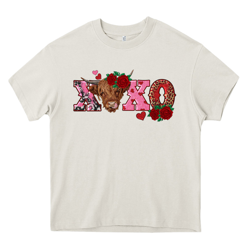 Xoxo Highland Cow Heavy Core Tee by RanaPortraitStore | Teevron