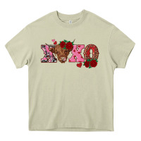 Mossy xoxo highland cow Heavy Core Tee - RanaPortraitStore