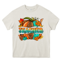 Cream Teacher pumpkin Heavy Core Tee - NancyCooperArtShop
