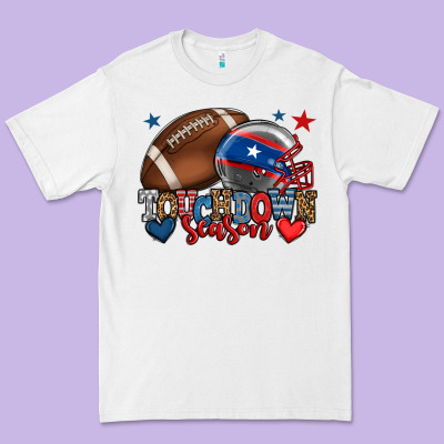 Touchdown Season American Football 4th Of July Premium Tee Designed By Howdyjamesfarm