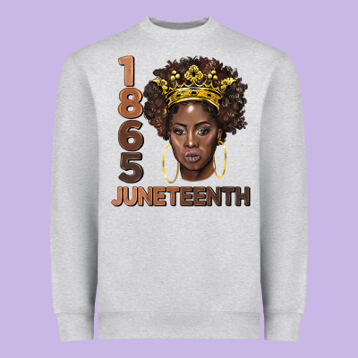 1865 Juneteenth Black Women Heavyweight Sweatshirt Designed By Barkaloodesign