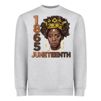 Heather Grey 1865 juneteenth black women Heavyweight Sweatshirt - BarkalooDesign