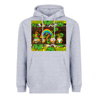 Heather Grey western st patricks gnomes Heavyweight Hoodie - AdoDesignShop