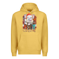 Antique Gold merry Christmas pig Premium Hoodie - CowhideDigitalArt