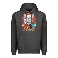 Charcoal Heather merry Christmas pig Premium Hoodie - CowhideDigitalArt