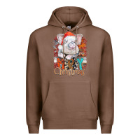 Chestnut merry Christmas pig Premium Hoodie - CowhideDigitalArt
