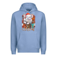 Colony Blue merry Christmas pig Premium Hoodie - CowhideDigitalArt