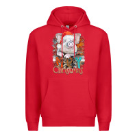 Red merry Christmas pig Premium Hoodie - CowhideDigitalArt