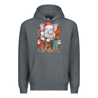 Rock merry Christmas pig Premium Hoodie - CowhideDigitalArt