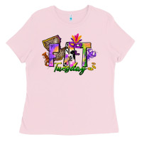 Bubblegum Pink fat tuesday Ladies Tee - CowGirlArtShop