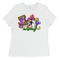 White fat tuesday Ladies Tee - CowGirlArtShop