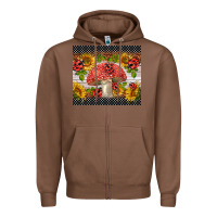 Chestnut ladybug mushrooms Zipper Hoodie - BarkalooDesign