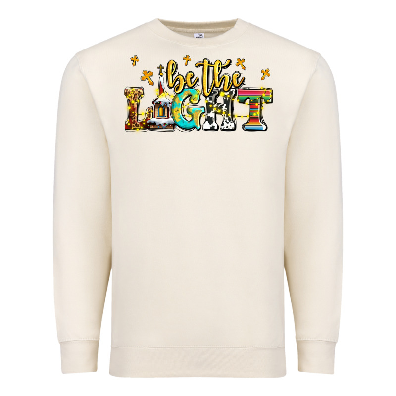 Be The Light Premium Sweatshirt by AdoDesignShop | Teevron