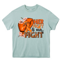 Arona Her fight is our fight Kidney Cancer orange ribbon Heavy Core Tee - NancyCooperArtShop