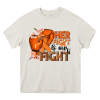 Cream Her fight is our fight Kidney Cancer orange ribbon Heavy Core Tee - NancyCooperArtShop