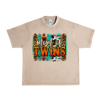 French Oak mom of twins western brushstroke Urban Heavy Tee - OliviaCreatesArt
