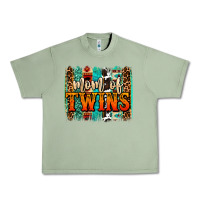Mom Of Twins Western Brushstroke Urban Heavy Tee | Teevron