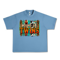 Pebble Blue mom of twins western brushstroke Urban Heavy Tee - OliviaCreatesArt