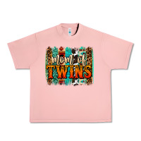 Salmon mom of twins western brushstroke Urban Heavy Tee - OliviaCreatesArt