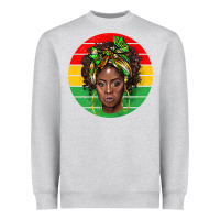 Heather Grey black women Heavyweight Sweatshirt - BarkalooDesign