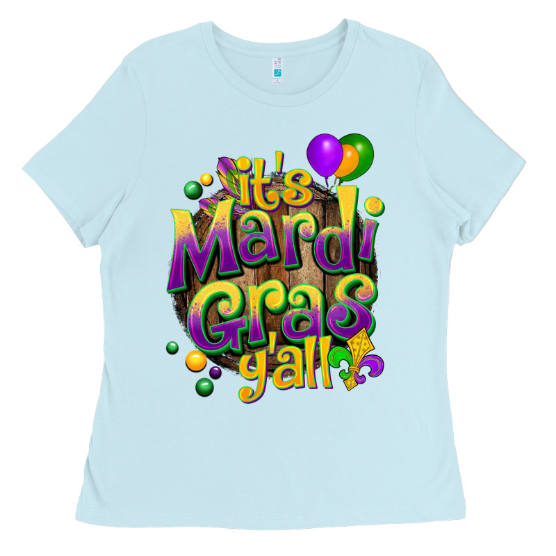 Its Mardi Gras Yall Ladies Tee by CowGirlArtShop | Teevron