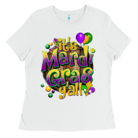 White its mardi gras yall Ladies Tee - CowGirlArtShop
