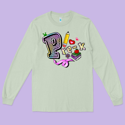 Pre K Long Sleeve Tee Designed By Ranaportraitstore
