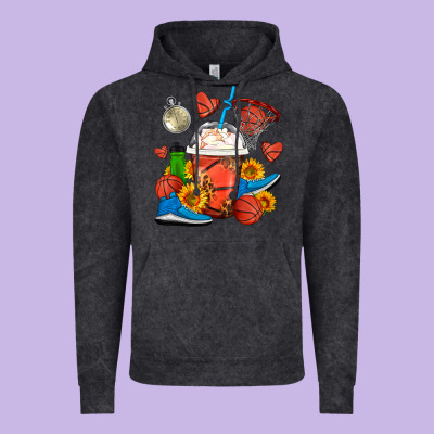 Basketball Frappe Coffee Vintage Hoodie Designed By Fadigitalartstudio