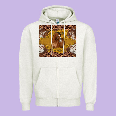 Horse Zipper Hoodie Designed By Barkaloodesign