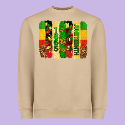 Juneteenth Brushstrokes Heavyweight Sweatshirt Designed By Barkaloodesign