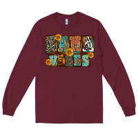 Burgundy Western Mama Vibes Mother's Day Long Sleeve Tee - FaDigitalArtStudio
