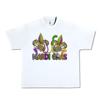 White mardi gras skeleton hands  fleur de lis Urban Heavy Tee - OliviaCreatesArt