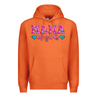 Carrot mama of girls floral pattern turquoise heart Premium Hoodie - Jasminsmagicworld