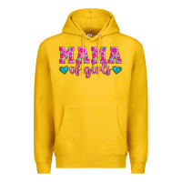 Lemon mama of girls floral pattern turquoise heart Premium Hoodie - Jasminsmagicworld