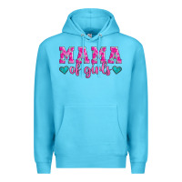 Ocean Blue mama of girls floral pattern turquoise heart Premium Hoodie - Jasminsmagicworld