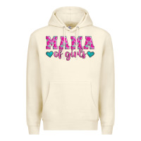 Sandshell mama of girls floral pattern turquoise heart Premium Hoodie - Jasminsmagicworld