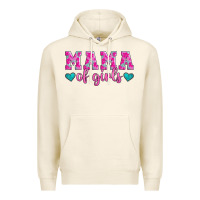 Tofu mama of girls floral pattern turquoise heart Premium Hoodie - Jasminsmagicworld