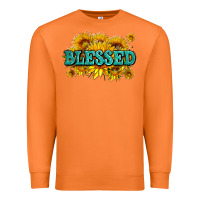 Carrot glitter blessed with sunflowers Premium Sweatshirt - AdoDesignShop