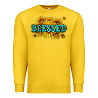 Lemon glitter blessed with sunflowers Premium Sweatshirt - AdoDesignShop
