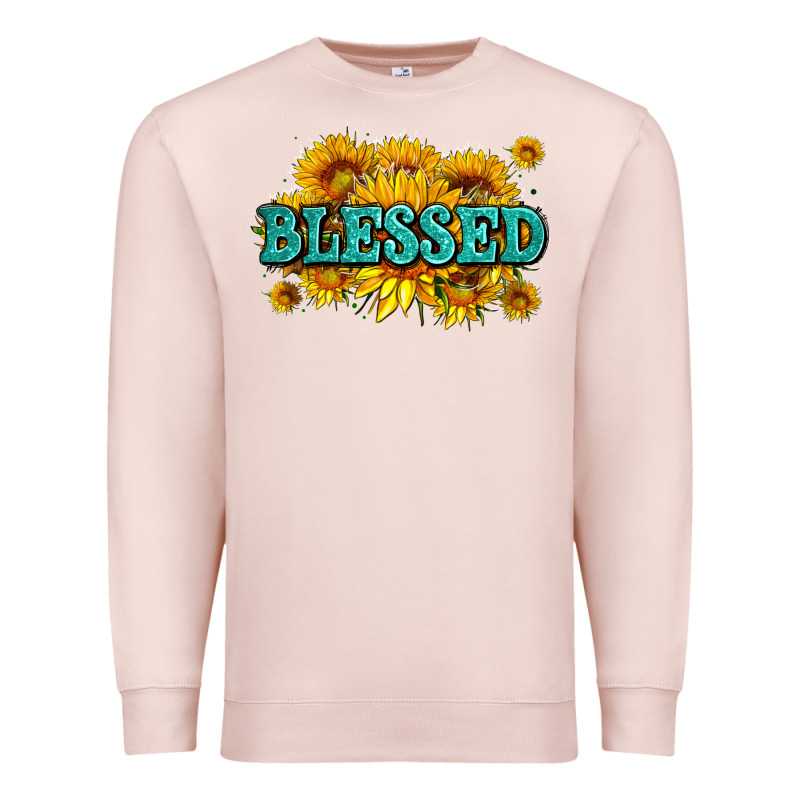 Glitter Blessed With Sunflowers Premium Sweatshirt by AdoDesignShop | Teevron