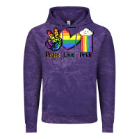 Cloud Purple Peace love Pride Vintage Hoodie - FaDigitalArtStudio